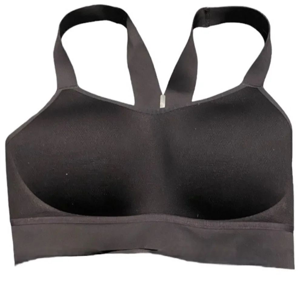 NIKE Dri-Fit Wm’s Sz Med Black Lightly Padded Wise Band Razor Back Sports Bra